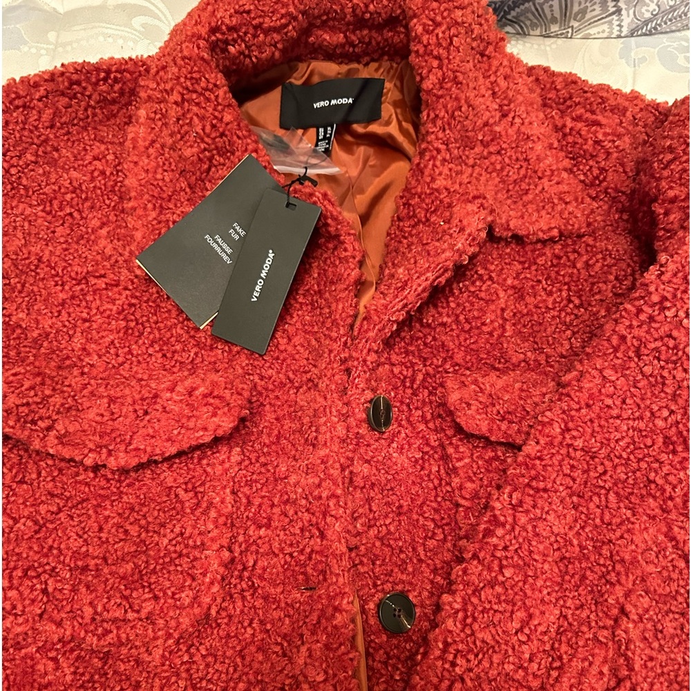 Faux shearling teddy jacket